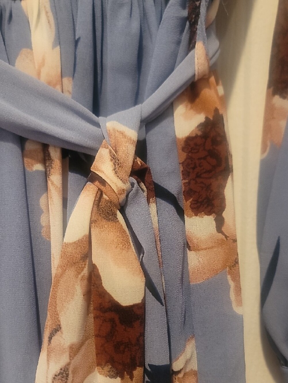 Women’s Light Blue Floral Wrap Maxi Dress - Picture 5 of 9